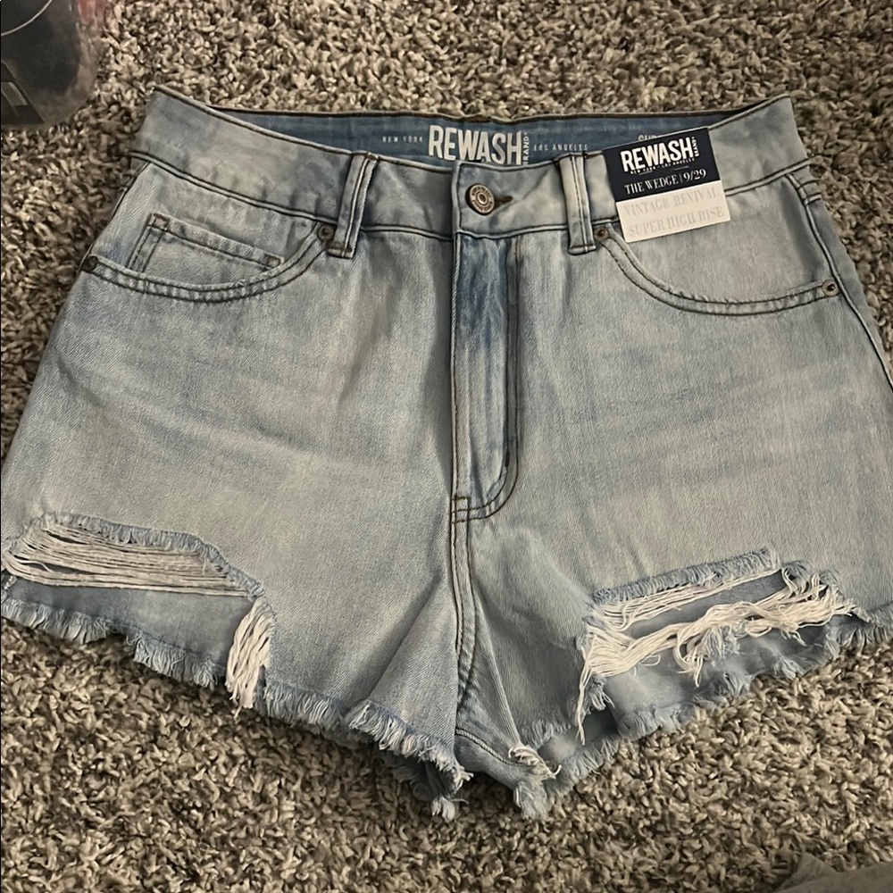 Rewash Women's Light Blue Denim Shorts
